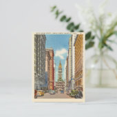 South Broad Street Blick auf das Rathaus Postkarte (Stehend Vorderseite)