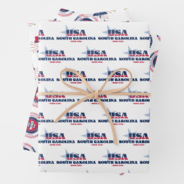 South Carolina, 50 Staaten, Liberty Bell Geschenkpapier Set