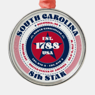South Carolina 8. State Weihnachtsschmuck
