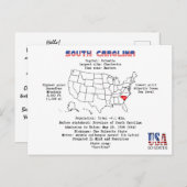 South Carolina American Staat auf einer Karte mit  (Vorne/Hinten)