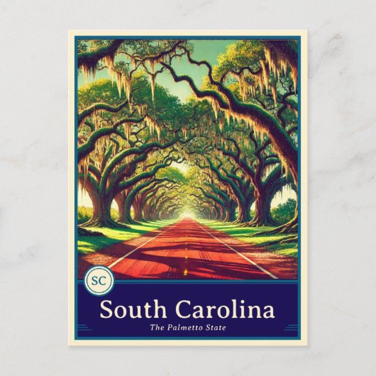 South Carolina | Anime Style Cel Schattenkarte Postkarte (Vorderseite)