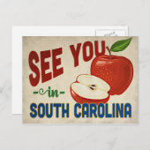 South Carolina Apple - Vintage Travel Postkarte (Vorne/Hinten)
