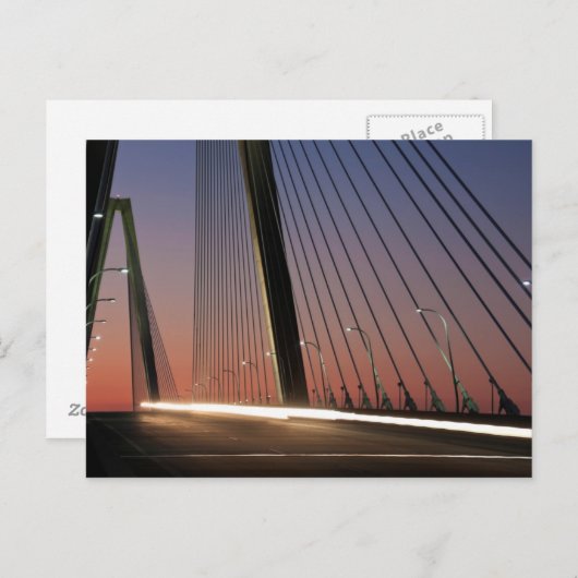South Carolina, Arthur Ravenel Jr. Bridge Postkarte (Vorne/Hinten)