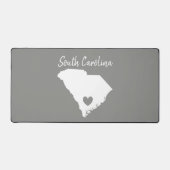 South Carolina Artistic Staat Map Liebe Zuhause Schreibtischunterlage (Vorderseite)