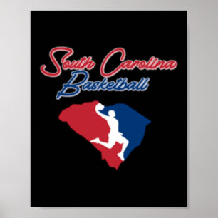 South Carolina Basketball (usa Colors) Poster