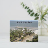 South Carolina Beach Foto Postkarte (Stehend Vorderseite)