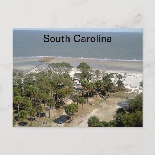 South Carolina Beach Foto Postkarte (Vorderseite)