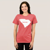 South Carolina Belong Staat Karte Tri-Blend Shirt (Vorderseite voll)