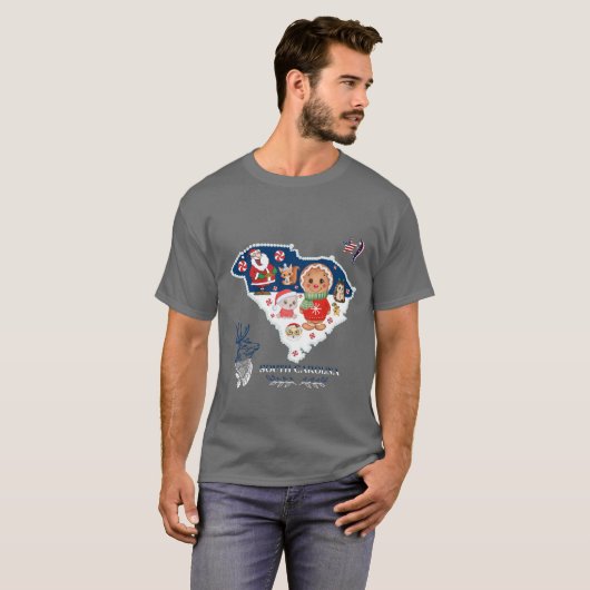 South Carolina Christmas T-Shirt (Vorne ganz)