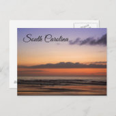 South Carolina Coastal Sunrise Postkarte (Vorne/Hinten)