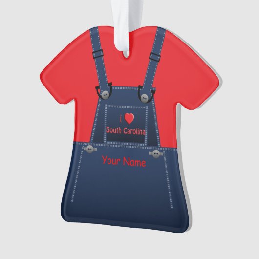 South Carolina County Overalls Ornament (Vorderseite)