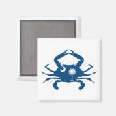 South Carolina Crab Magnet (Vorderseite/Rückseite)