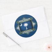 South Carolina Diamond Runder Aufkleber (Umschlag)
