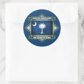 South Carolina Diamond Runder Aufkleber (Tasche)