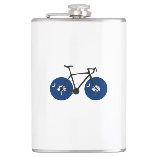 South Carolina Flag Bicycle Flachmann (Vorderseite)