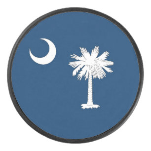 South Carolina Flag Eishockey Puck