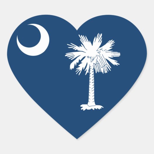South Carolina Flag Herz-Aufkleber (Vorderseite)