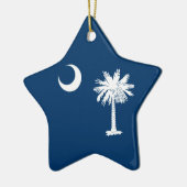 South Carolina Flag Keramikornament (Links)