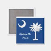 South Carolina Flag Magnet (Vorderseite/Rückseite)
