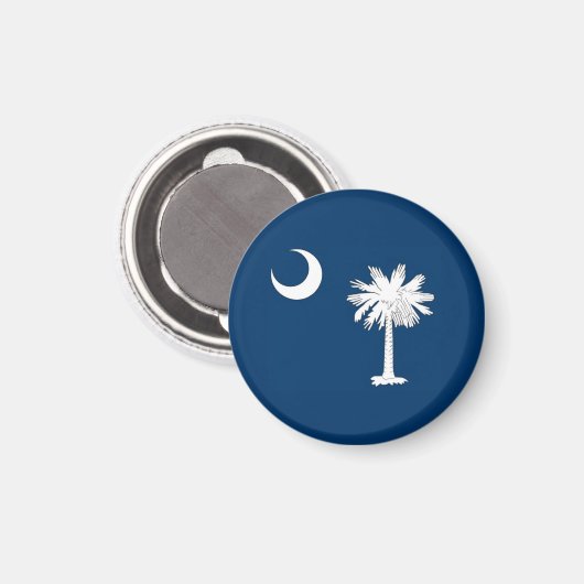 South Carolina Flag Magnet (Vorderseite/Rückseite)