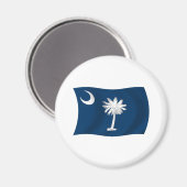 South Carolina Flag Magnet (Vorderseite/Rückseite)