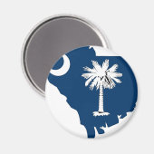South Carolina Flag Map Magnet (Vorderseite/Rückseite)