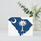 South Carolina Flag Map Postkarte (Stehend Vorderseite)