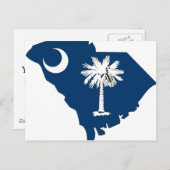 South Carolina Flag Map Postkarte (Vorne/Hinten)