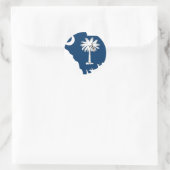 South Carolina Flag Map Runder Aufkleber (Tasche)