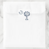 South Carolina Flag Palm Tree Bike Quadratischer Aufkleber (Tasche)