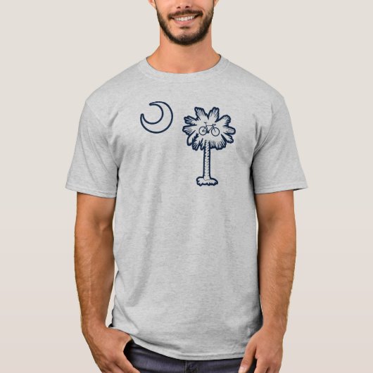 South Carolina Flag Palm Tree Bike T-Shirt (Vorderseite)