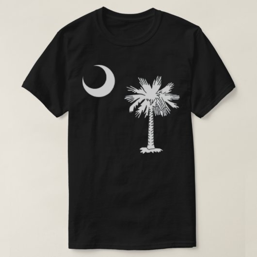 South Carolina Flag Palmetto Tree and Moon Graphic T-Shirt (Design vorne)