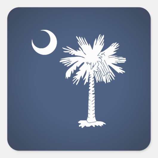 South Carolina Flag Quadratischer Aufkleber (Vorderseite)