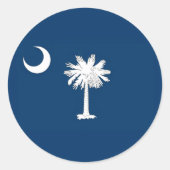 South Carolina Flag Runder Aufkleber (Vorderseite)