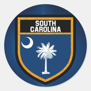 South Carolina Flag Runder Aufkleber