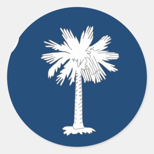 South Carolina Flag Runder Aufkleber (Vorderseite)