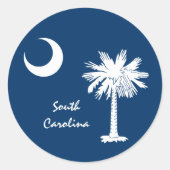 South Carolina Flag & S Carolina Staat USA/sports Runder Aufkleber (Vorderseite)