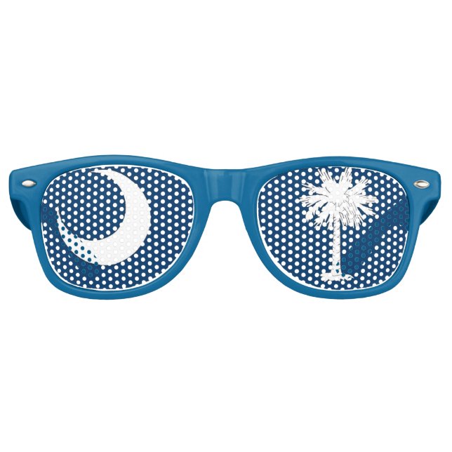 South Carolina Flag Split Aviator Sonnenbrille (Vorderseite)