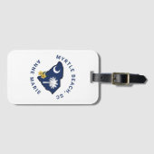 South Carolina Flag Staat Blume Gelbe Jessamin Gepäckanhänger (Vorderseite (Horizontal))