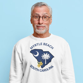 South Carolina Flag Staat Blume Gelbe Jessamin Sweatshirt