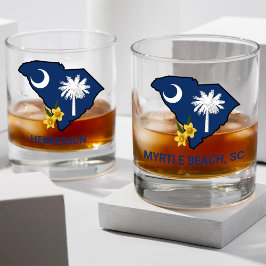 South Carolina Flag Staat Blume Gelbe Jessamin Whiskyglas