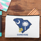 South Carolina Flag Staat Blume Gelbe Jessamin Zubehörtasche