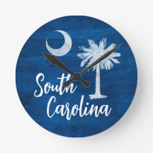 South Carolina Flagge mit Palmetto Tree Blue