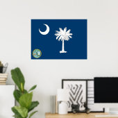 South Carolina-Flagge Poster (Heimbüro)