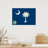 South Carolina-Flagge Poster (Küche)