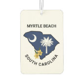 South Carolina Flagge und Blume Gelbes Jessamin Autolufterfrischer (Rückseite)