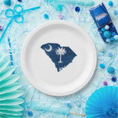 South Carolina Flagge und Karte Pappteller (Party)