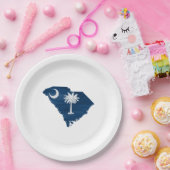 South Carolina Flagge und Karte Pappteller (Party)