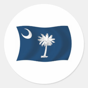 South Carolina Flaggenaufkleber Runder Aufkleber