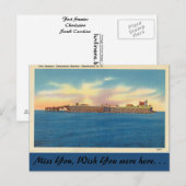 South Carolina, Fort Sumter, Charleston Postkarte (Vorne/Hinten)